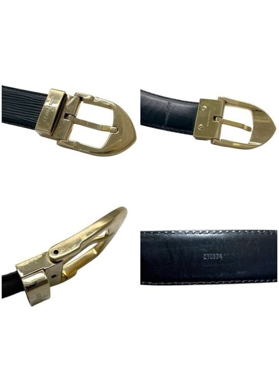 Louis Vuitton Belt Ceinture Classic Black Noir Epi Waist 88 cm 30 main image 10